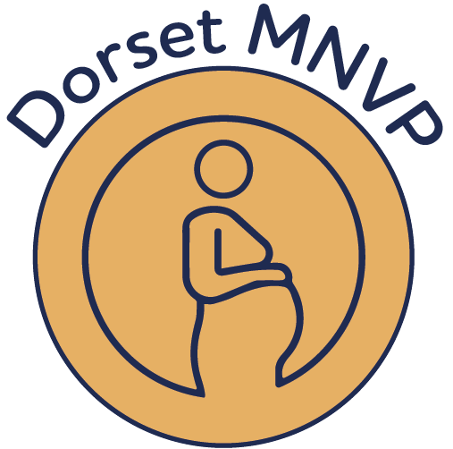 Dorset MNVP - Icon - Yellow name Evolving Communities Secondary Logo